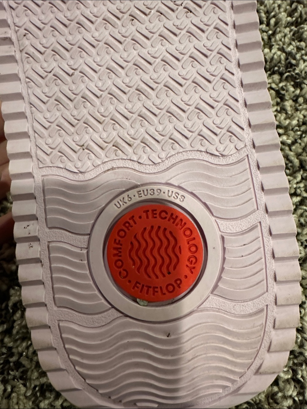 Fitflop Lavender Flip Flop Sandals with White Straps - Picture 3 of 3